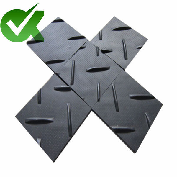 Portable pressed UHMWPE mposite heavy duty road ground mat